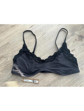 NWT SKIMS Black Fits Everybody Lace Scoop Wireless Bralette Plus Size 2x